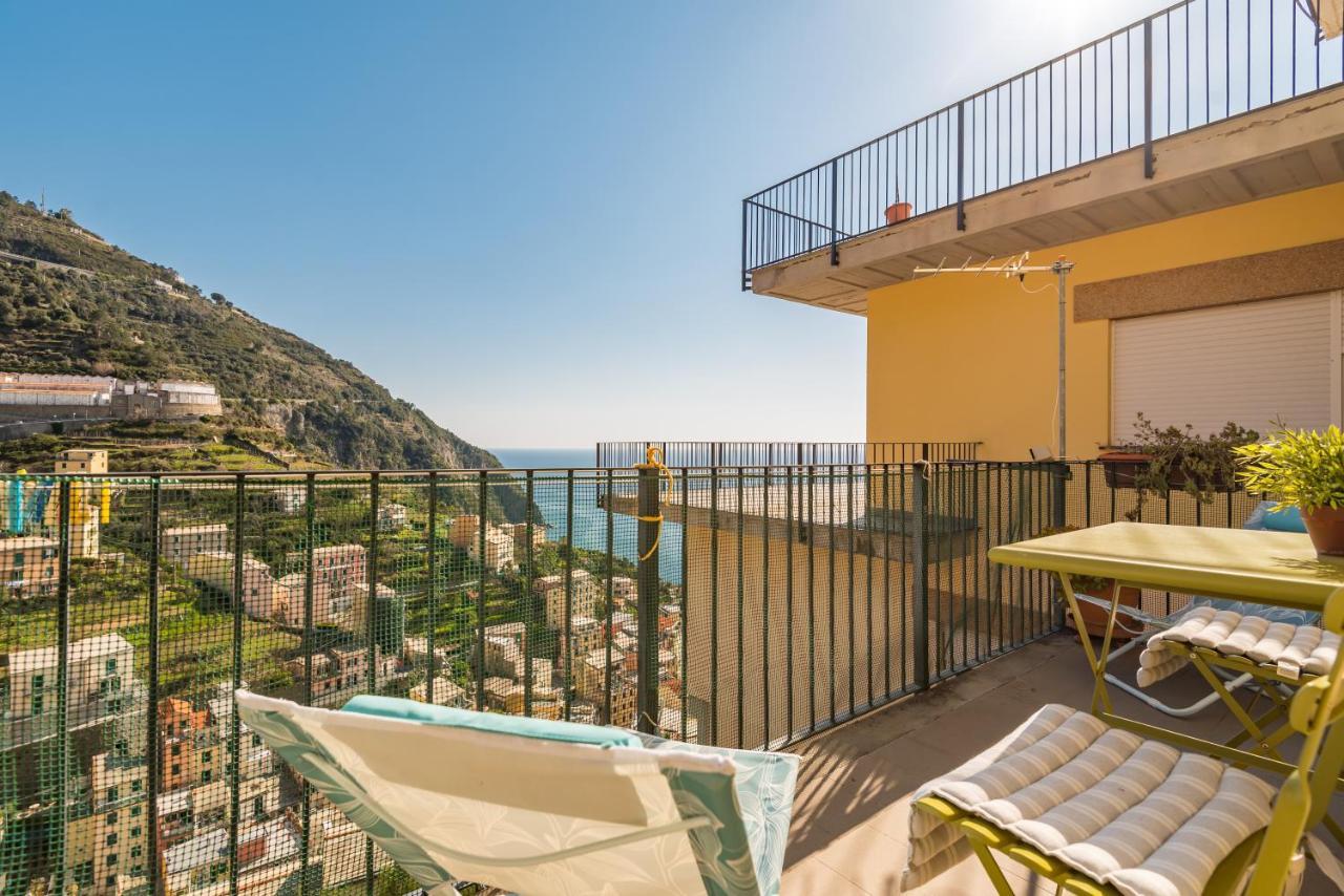 Cinque Terre D'Amare Sea View Big Apartment For Travel Lovers ريوماجّوري المظهر الخارجي الصورة
